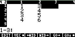 Writting the matrix of points